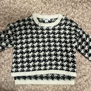 William Rast sweater houndstooth pattern